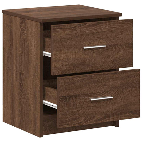 vidaXL Bedside Cabinets 2 pcs with 2 Drawers Brown Oak 40x36x50 cm