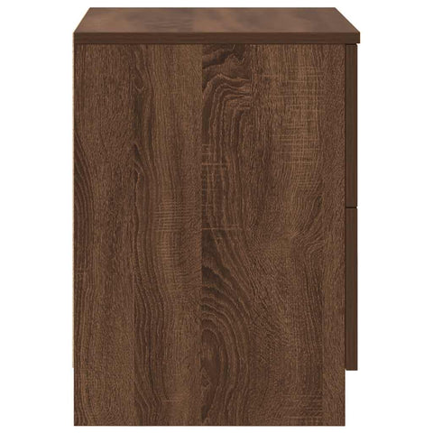 vidaXL Bedside Cabinets 2 pcs with 2 Drawers Brown Oak 40x36x50 cm