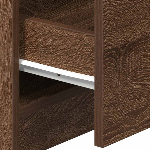 vidaXL Bedside Cabinets 2 pcs with 2 Drawers Brown Oak 40x36x50 cm