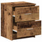 vidaXL Bedside Cabinet with 2 Drawers Old Wood 40x36x50 cm