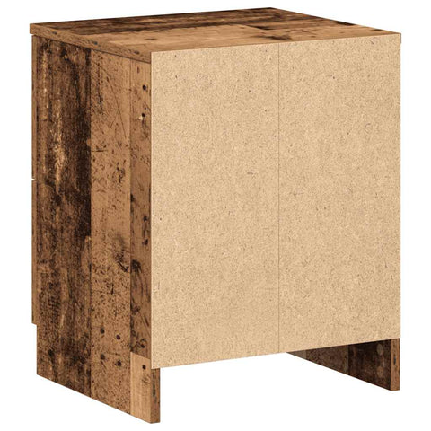 vidaXL Bedside Cabinet with 2 Drawers Old Wood 40x36x50 cm