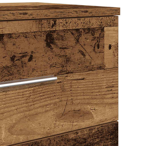 vidaXL Bedside Cabinet with 2 Drawers Old Wood 40x36x50 cm