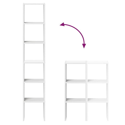 vidaXL Bookcases 2 pcs Stackable White 30x30x80 cm Engineered Wood