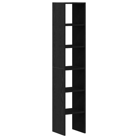 vidaXL Bookcases 2 pcs Stackable Black Oak 30x30x80 cm Engineered Wood