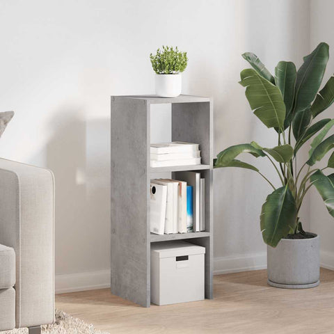 vidaXL Bookcase Stackable Concrete Grey 30x30x80 cm Engineered Wood