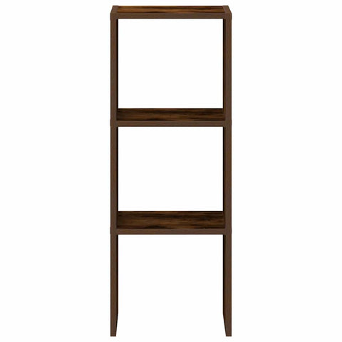 vidaXL Bookcase Stackable Smoked Oak 30x30x80 cm Engineered Wood