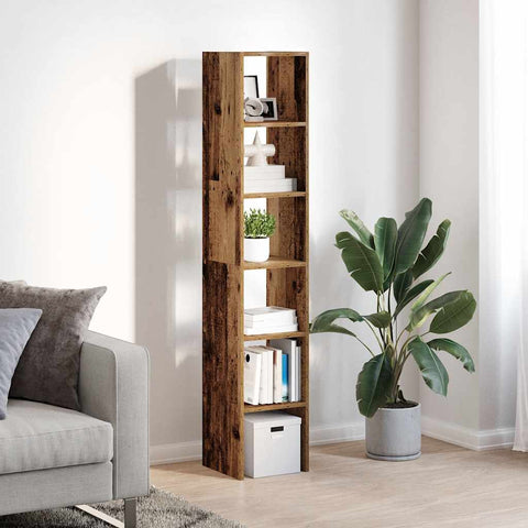 vidaXL Bookcases 2 pcs Stackable Old Wood 30x30x80 cm Engineered Wood