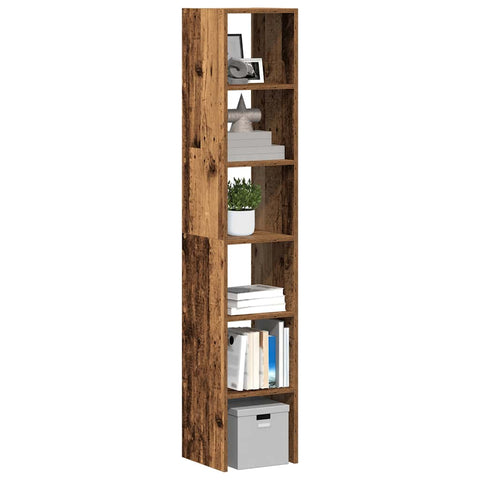 vidaXL Bookcases 2 pcs Stackable Old Wood 30x30x80 cm Engineered Wood