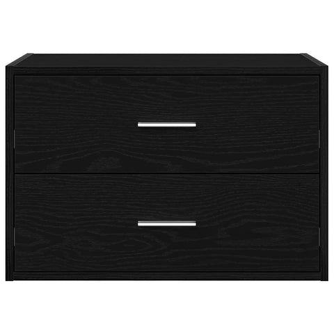 vidaXL Cabinet with 2 Drawers Black Oak 60x31x40 cm Engineered Wood