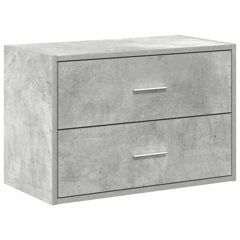 vidaXL Cabinet with 2 Drawers Concrete Grey 60x31x40 cm Engineered Wood