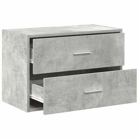 vidaXL Cabinet with 2 Drawers Concrete Grey 60x31x40 cm Engineered Wood