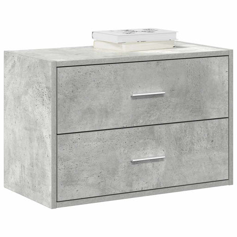 vidaXL Cabinet with 2 Drawers Concrete Grey 60x31x40 cm Engineered Wood