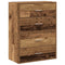 vidaXL Cabinets with 2 Drawers 2 pcs Old Wood 60x31x40 cm Engineered Wood