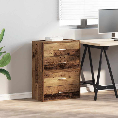 vidaXL Cabinets with 2 Drawers 2 pcs Old Wood 60x31x40 cm Engineered Wood