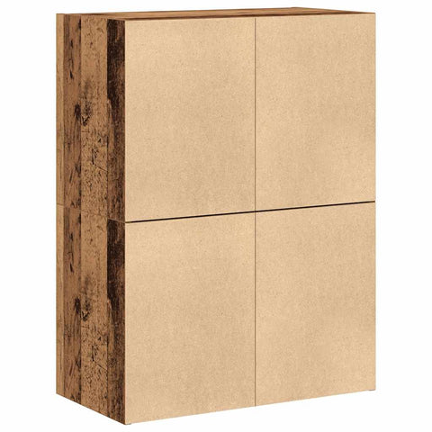 vidaXL Cabinets with 2 Drawers 2 pcs Old Wood 60x31x40 cm Engineered Wood