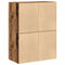 vidaXL Cabinets with 2 Drawers 2 pcs Old Wood 60x31x40 cm Engineered Wood