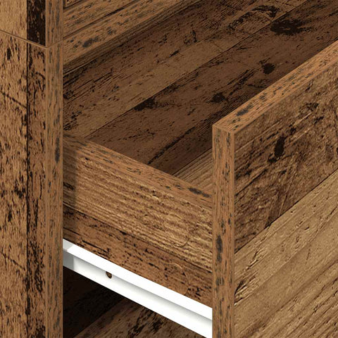 vidaXL Cabinets with 2 Drawers 2 pcs Old Wood 60x31x40 cm Engineered Wood