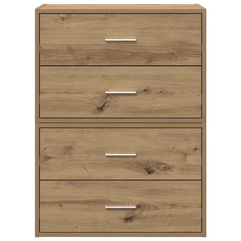vidaXL Cabinets with 2 Drawers 2 pcs Artisan Oak 60x31x40 cm Engineered Wood