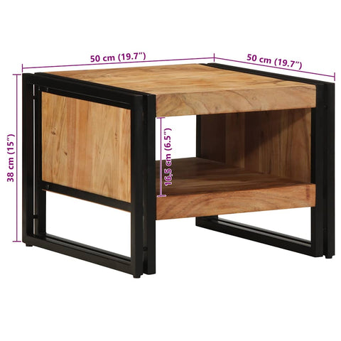 vidaXL Coffee Table 50x50x38 cm Solid Wood Acacia