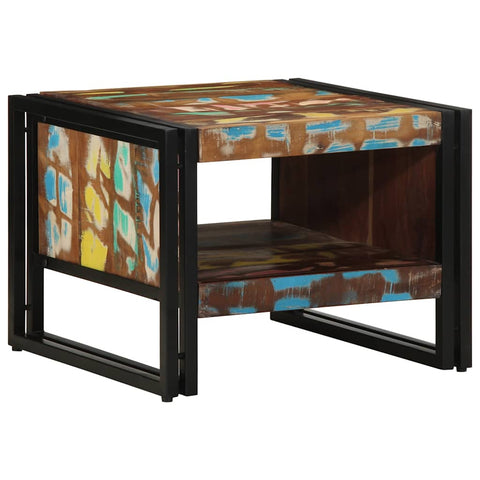 vidaXL Coffee Table Multicolour 50x50x38 cm Solid Wood Reclaimed