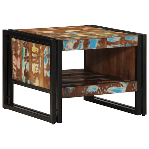 vidaXL Coffee Table Multicolour 50x50x38 cm Solid Wood Reclaimed