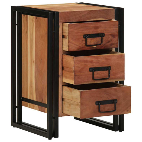 vidaXL Bedside Cabinet Brown 40 x 40 x 59 cm Solid Acacia Wood
