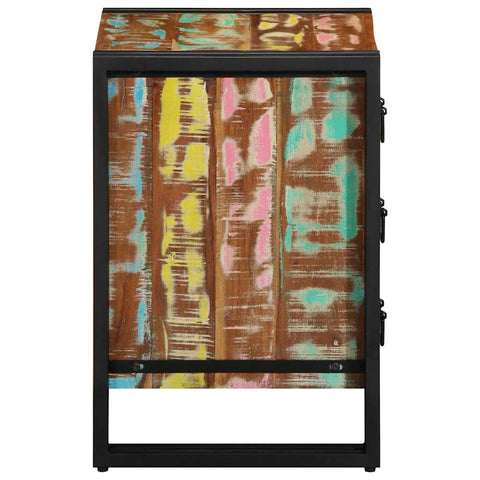 vidaXL Bedside Cabinet Multicolour 40 x 40 x 59 cm Solid Reclaim Wood
