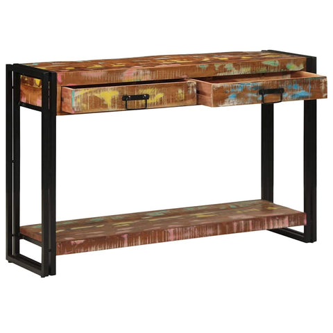 vidaXL Console Table Multicolour 120 x 33 x 75 cm Solid Reclaim Wood