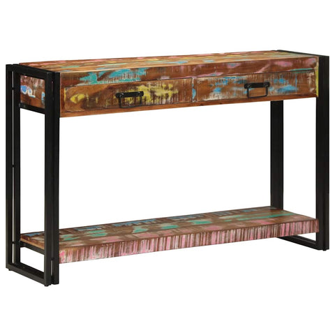 vidaXL Console Table Multicolour 120 x 33 x 75 cm Solid Reclaim Wood