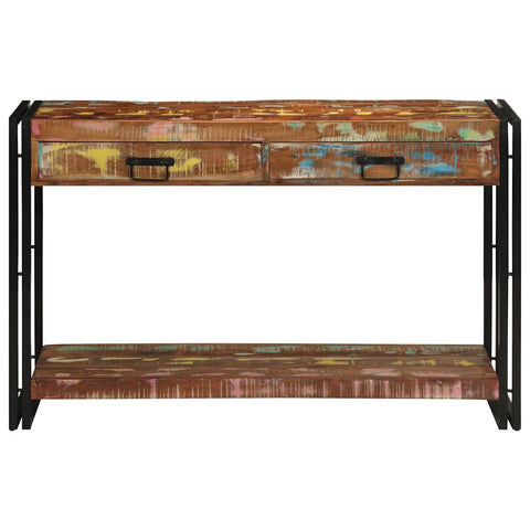 vidaXL Console Table Multicolour 120 x 33 x 75 cm Solid Reclaim Wood