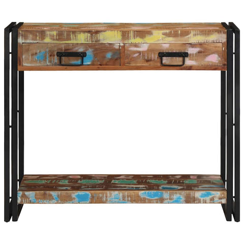 vidaXL Console Table Multicolour 90 x 33 x 75 cm Solid Reclaim Wood