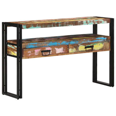 vidaXL Console Table Multicolour 120 x 33 x 75 cm Solid Reclaim Wood