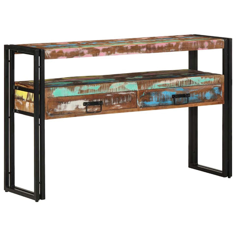 vidaXL Console Table Multicolour 120 x 33 x 75 cm Solid Reclaim Wood