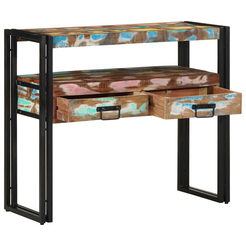 vidaXL Console Table Multicolour 90 x 33 x 75 cm Solid Reclaim Wood