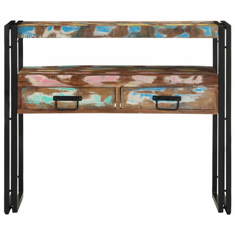vidaXL Console Table Multicolour 90 x 33 x 75 cm Solid Reclaim Wood