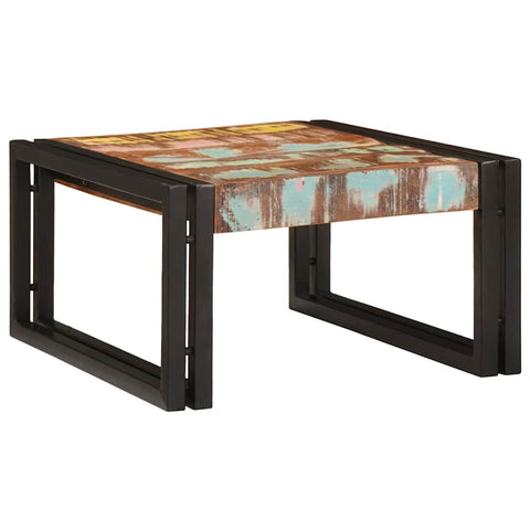 vidaXL Bathroom Shelf 60 x 50 x 23 cm Solid Mango Wood, Iron