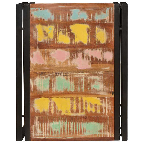vidaXL Bathroom Shelf 60 x 50 x 23 cm Solid Mango Wood, Iron