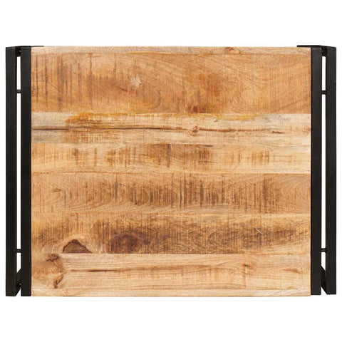 vidaXL Bathroom Shelf 65 x 50 x 23 cm Solid Mango Wood, Iron