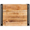 vidaXL Bathroom Shelf 65 x 50 x 23 cm Solid Mango Wood, Iron