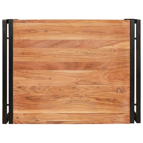 vidaXL Bathroom Shelf 65 x 50 x 23 cm Solid Mango Wood, Iron