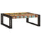 vidaXL Bathroom Shelf 65 x 50 x 23 cm Solid Mango Wood, Iron
