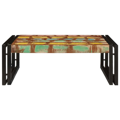 vidaXL Bathroom Shelf 65 x 50 x 23 cm Solid Mango Wood, Iron