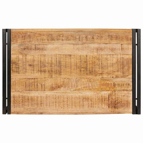 vidaXL Bathroom Shelf 80 x 50 x 23 cm Solid Mango Wood, Iron