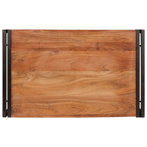 vidaXL Bathroom Shelf 80 x 50 x 23 cm Solid Mango Wood, Iron