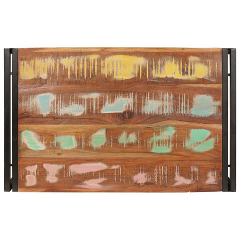 vidaXL Bathroom Shelf 80 x 50 x 23 cm Solid Mango Wood, Iron