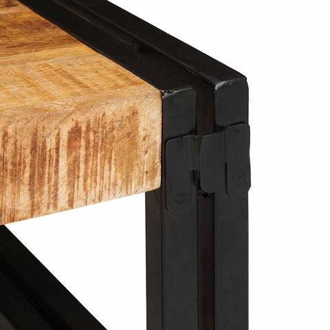 vidaXL Bathroom Shelf 100 x 50 x 23 cm Solid Mango Wood, Iron