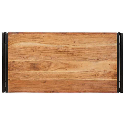 vidaXL Bathroom Shelf 100 x 50 x 23 cm Solid Mango Wood, Iron