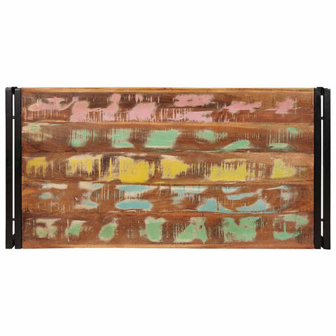 vidaXL Bathroom Shelf 100 x 50 x 23 cm Solid Mango Wood, Iron