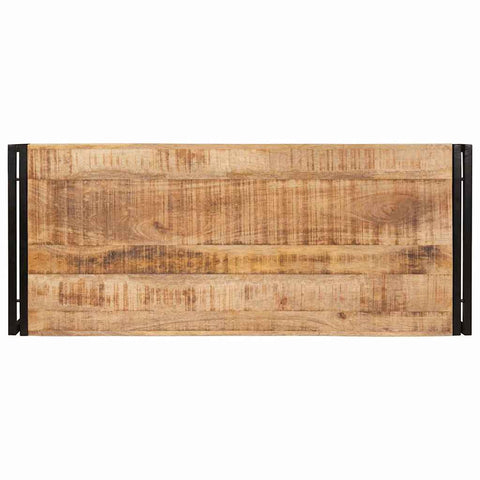 vidaXL Bathroom Shelf 120 x 50 x 23 cm Solid Mango Wood, Iron