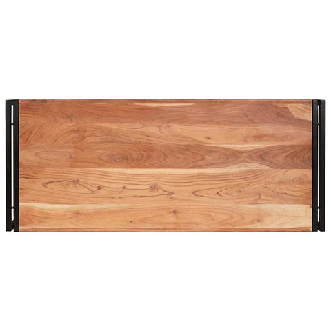 vidaXL Bathroom Shelf 120 x 50 x 23 cm Solid Mango Wood, Iron